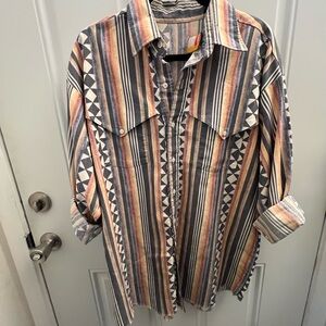 Vintage Panhandle Slim Casual Button Down Shirt
